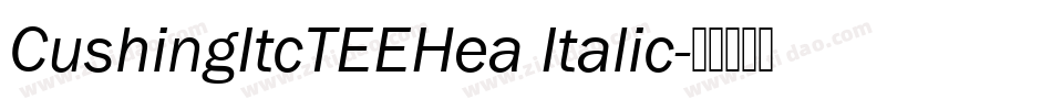 CushingItcTEEHea Italic字体转换